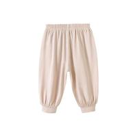 YeeHoO英氏童装儿童裤子男女童休闲运动防蚊裤春夏季阔束脚裤长裤大童亲子装 浅卡其（儿童款）YRKCJ2P086A 130cm