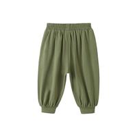 YeeHoO英氏童装儿童裤子男女童休闲运动防蚊裤春夏季阔束脚裤长裤大童亲子装 苔藓绿（儿童款）YRKCJ2P087A 130cm