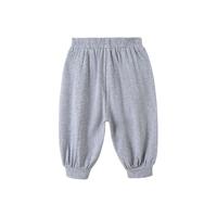 YeeHoO英氏童装儿童裤子男女童休闲运动防蚊裤春夏季阔束脚裤长裤大童亲子装 花纱灰（儿童款）YRKCJ2P116A 100cm