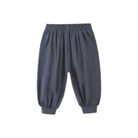 YeeHoO英氏童装儿童裤子男女童休闲运动防蚊裤春夏季阔束脚裤长裤大童亲子装 芝麻黑（儿童款）YRKCJ2P085A 90cm