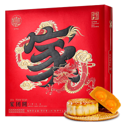 稻香村 月饼礼盒 中秋大礼包蛋黄莲蓉家团圆810g