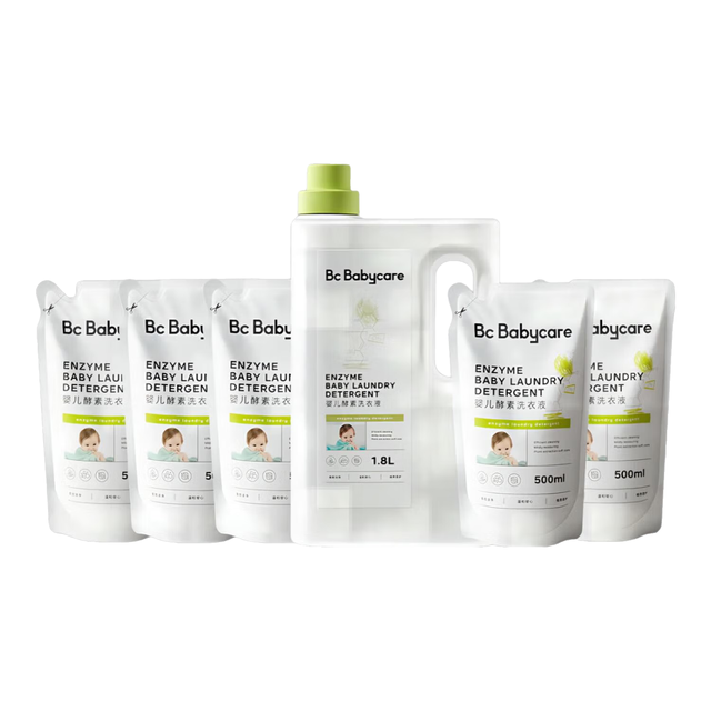 babycare 婴儿洗衣液 无酒精宝宝专用儿童酵素去污清洁剂（4.3L组合装）