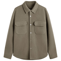 GXG奥莱 卡其色烧花翻领短大衣 23年冬季GEX10626064 卡其色 170/M