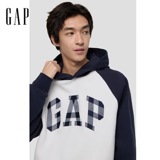 Gap 盖璞 788134 抓绒撞色插肩袖 男士连帽卫衣