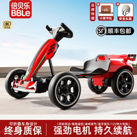 倍贝乐 儿童电动卡丁车6-12岁可坐人汽车四轮1-3-18岁大型玩具车遥控 中国红豪华