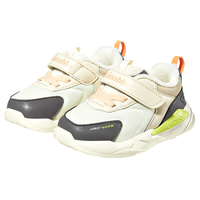 基诺浦（ginoble）加绒学步鞋24冬季男女儿童摇粒绒棉鞋 运动复古机能鞋GY1657 棉白/灰色/棕色 25.5 160mm 适合脚长156-165mm