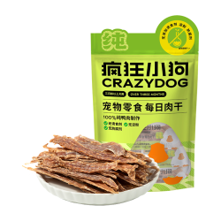 疯狂小狗 宠物狗狗零食肉干0添加磨牙训练通用  祛火鸭肉干36g