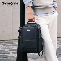 新秀丽(Samsonite)2026年商务双肩包大容量出差通勤书包男士电脑包旅行背包NS0 海军蓝-小号 可放14寸电脑