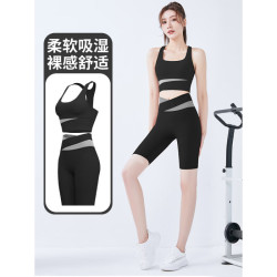 FOURDATRY 无T线瑜伽服套装女星耀黑+星耀黑