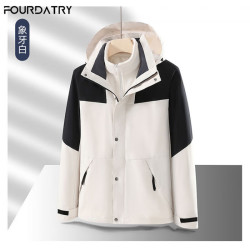 FOURDATRY 情侣秋冬季三合一抓绒两件套