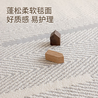 大江地毯客厅简约免洗易打理防水防滑地毯卧室大面积地毯 空纹 200x300cm
