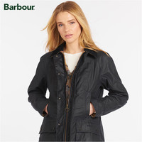 Barbour Beadnell女士纯棉修身格纹里油蜡夹克 深蓝色 -xx68 L (12) 体重约110-120斤-修身版型