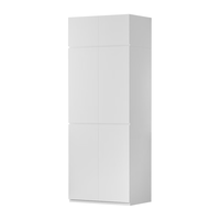 金经金属钢制儿童衣柜主卧室家用出租房铁艺落地柜环保铁皮衣橱长0.9米 四门衣柜顶柜90×60×240