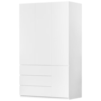 金经金属钢制儿童衣柜主卧室家用出租房铁艺落地柜环保铁皮衣橱长1.2米 三抽衣柜120×60×200