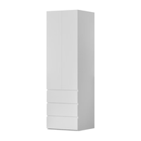 金经金属钢制儿童衣柜主卧室家用出租房铁艺落地柜环保铁皮衣橱长0.6米 三抽衣柜60×60×200