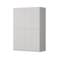 金经金属钢制衣柜主卧室家用出租房铁艺落地柜环保铁皮衣橱1.4米 八门组合衣柜140×60×200