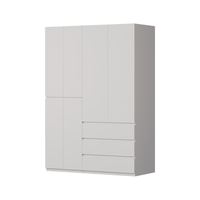 金经金属钢制衣柜主卧室家用出租房铁艺落地柜环保铁皮衣橱1.4米三抽 三抽组合衣柜140×60×200