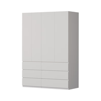 金经金属钢制衣柜主卧室家用出租房铁艺落地柜环保铁皮衣橱1.4米六抽 六抽组合衣柜140×60×200