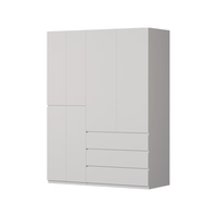 金经金属钢制衣柜主卧室家用出租房铁艺落地柜环保铁皮衣橱1.5米三抽 三抽组合衣柜150×60×200