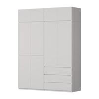 金经金属钢制衣柜主卧室家用出租房铁艺落地柜环保铁皮衣橱1.8米三抽+顶柜 三抽组合衣柜顶柜180×60×240