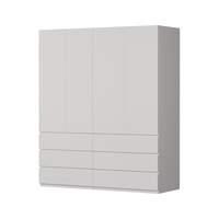 金经金属钢制衣柜主卧室家用出租房铁艺落地柜环保铁皮衣橱1.7米六抽 六抽组合衣柜170×60×200