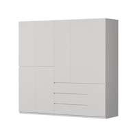 金经金属钢制衣柜主卧室家用出租房铁艺落地柜环保铁皮衣橱2.1米三抽 三抽组合衣柜210×60×200