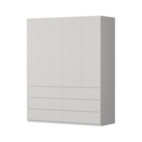 金经金属钢制衣柜主卧室家用出租房铁艺落地柜环保铁皮衣橱1.6米六抽 六抽组合衣柜160×60×200