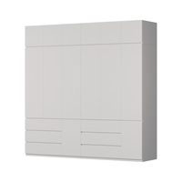 金经金属钢制衣柜主卧室家用出租房铁艺落地柜环保铁皮衣橱2.4米六抽+顶柜 六抽组合衣柜顶柜240×60×240