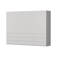 金经金属钢制衣柜主卧室家用出租房铁艺落地柜环保铁皮衣橱2.7米六抽 六抽组合衣柜270×60×200