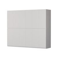 金经金属钢制衣柜主卧室家用出租房铁艺落地柜环保铁皮衣橱2.4米 六门组合衣柜240×60×200