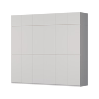 金经金属钢制衣柜主卧室家用出租房铁艺落地柜环保铁皮衣橱2.7米+顶柜 六门组合衣柜顶柜270×60×240