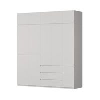 金经金属钢制衣柜主卧室家用出租房铁艺落地柜环保铁皮衣橱2.1米三抽+顶柜 三抽组合衣柜顶柜210×60×240