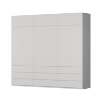 金经金属钢制衣柜主卧室家用出租房铁艺落地柜环保铁皮衣橱2.7米六抽+顶柜 六抽组合衣柜顶柜270×60×240