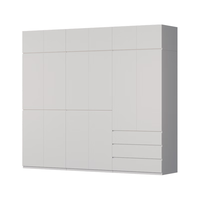 金经金属钢制衣柜主卧室家用出租房铁艺落地柜环保铁皮衣橱2.7米三抽+顶柜 三抽组合衣柜顶柜270×60×240