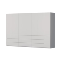 金经金属钢制衣柜主卧室家用出租房铁艺落地柜环保铁皮衣橱3.0米六抽 六抽组合衣柜300×60×200