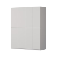 金经金属钢制衣柜主卧室家用出租房铁艺落地柜环保铁皮衣橱1.6米 八门组合衣柜160×60×200