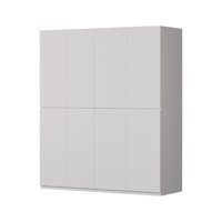 金经金属钢制衣柜主卧室家用出租房铁艺落地柜环保铁皮衣橱1.7米 八门组合衣柜170×60×200