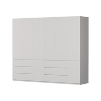 金经金属钢制衣柜主卧室家用出租房铁艺落地柜环保铁皮衣橱2.4米六抽 六抽组合衣柜240×60×200