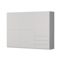 金经金属钢制衣柜主卧室家用出租房铁艺落地柜环保铁皮衣橱2.7米三抽 三抽组合衣柜270×60×200