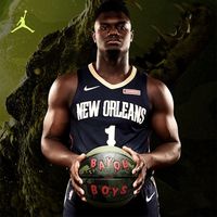 NIKE/耐克 7号室内外通用PU篮球 锡安威廉姆斯限量版绿色手感之王