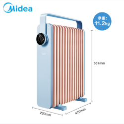 美的 电油汀取暖器 13片 机械式 HYW22KA