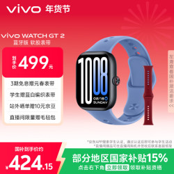 vivo WATCH GT 2 智能手表 蓝牙版 40.19mm 冰湖蓝氟橡胶表带（北斗、GPS）