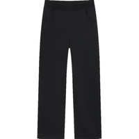 森马 Semir休闲裤女发热抗菌长裤2024冬季气质摇粒绒纯色阔腿裤百搭 黑色90001 150/58A/XS