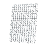 YEE鱼缸底部过滤垫板水族箱底滤板滤材底砂网格隔板乌龟晒台草缸造景 白色过滤板1块（带5个支脚柱）