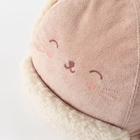 戴维贝拉男童加绒帽子秋冬小童宝宝护耳帽儿童户外防风