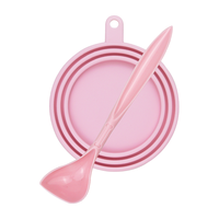 欢宠网宠物猫狗罐头盖（盖+勺）猫咪罐盖子密封零食盖保鲜通用喂食勺子 粉色主食/零食罐头盖（盖+勺）