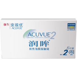 ACUVUE 润眸系列 双周抛透明隐形眼镜 6片 375度