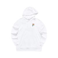 斐乐(FILA) FUSION潮牌连帽卫衣款秋时尚宽松男女装针织连帽上衣 标准白-WT 170/92A/M