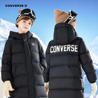 CONVERSE/匡威 极寒泡芙保暖 儿童羽绒服 150 /72 充绒量约207g 【身高140-152cm】 正黑色 90绒 清洁度1000+