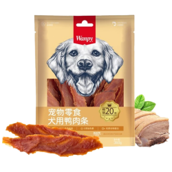 顽皮 狗狗零食小型犬鸡肉干磨牙棒鸭肉干狗零食 鸭胸肉干 360g